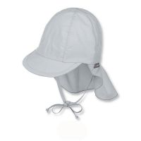 Καπέλο τζόκεϊ καλοκαιρινό γκρι βαμβακερό με μπαντάνα και αντηλιακή προστασία Sterntaler