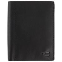 Leather Vertical Wallet Camel Active Niagara Black