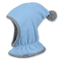 Fleece Balaclava Sterntaler Light Blue With Pom Pon