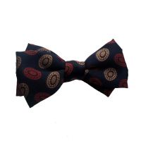 Kids' Bow Tie Dark Victoria Blue With Paisley