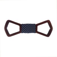 Kids' Wooden Bow - Tie Victoria Blue With Spots