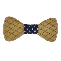 Kids' Wooden Bow - Tie Victoria With Spots Blue