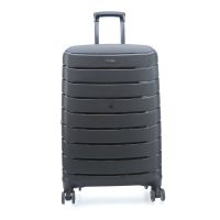 Medium Hard Expandable Luggage 4 Wheels Titan Limit Spinner Black