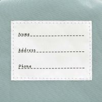 Σακίδιο πλάτης παιδικό κάστορας Lässig About Friends Tiny Backpack Beaver, λεπτομέρεια, ετικέτα ονόματος.