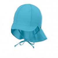 Summer Cotton Cap With Neck Cover And UV Protection Sterntaler Turquoise