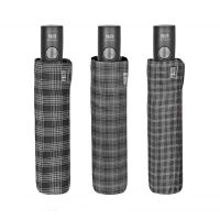 Automatic Folding Umbrella Perletti Technology Checked Black
