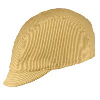 Καπέλο τραγιάσκα καλοκαιρινή μπεζ ριγέ Kangol Check Deeto Beige, δεξιά όψη.
