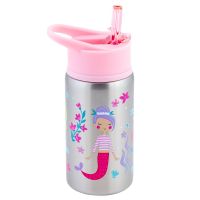 Flip Top Stainless Steel  Water Bottle Stephen Joseph Mermaid