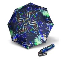 Automatic Open - Close  Folding Umbrella T.200 Knirps Duomatic Liana Blue