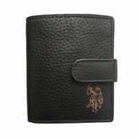 Leather Wallet U.S. POLO ASSN. Queasy S Horiz. Black