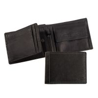 Leather Horizontal Wallet Camel Active Madeira Black 162-702-60