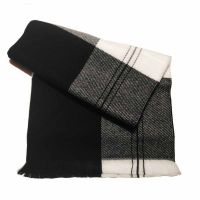 Κασκόλ καρώ ασπρόμαυρο Pierre Quioc Scarf Checked White - Black