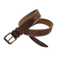 Leather Belt With Canvas Stefano Corsini Used Brown