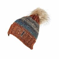 Winter Beanie With Butterflies And Pom - Po Fonem Cinnamon