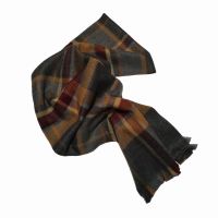 Winter Scarf Pierre Quioc Checked Grey