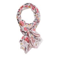 Φουλάρι - παρεό εκρού φλοράλ Scarf Lilli Flower Ecru