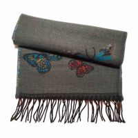 Winter Scarf Pierre Quioc  Butterfly Grey