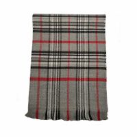 Κασκόλ καρώ γκρι Pierre Quioc Scarf Checked Grey
