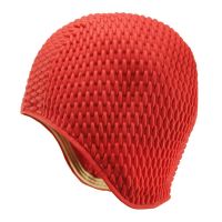 Ladies' Waffle Swimming Cap Red