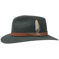 Men's Winter Crushable Hat Stetson Vitafelt Olive Green