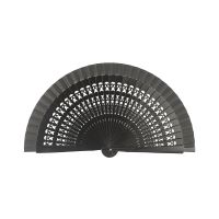 Wooden Small Perforated Fan Joseblay Black