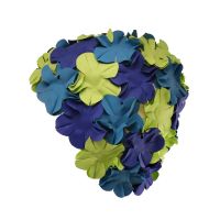 Σκουφάκι θάλασσας με λουλούδια μπλε / πράσινο
