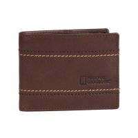 Leather Horizontal  Wallet National Geographic Planet Brown