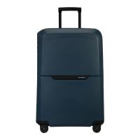 Large Hard Luggage 4 Wheels Samsonite Magnum Eco Spinner 75/28 Night Blue