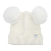 Knitted Ηat Lotus Chaos  White