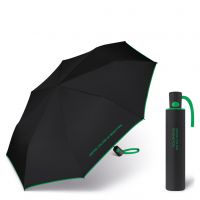 Ομπρέλα σπαστή αυτόματη μαύρη με ρέλι United Colors Of Benetton Mini AC Folding Umbrella Black