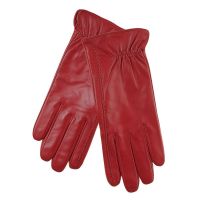 Women's Leather Gloves Guy Laroche 68862 Dark Red