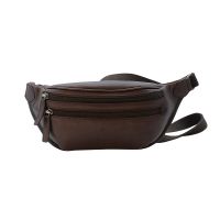 Τσαντάκι μέσης δερμάτινο καφέ Dakar Spray Leather  Waist Bag Brown