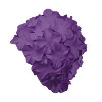 Swimming Cap With Flowers Purple