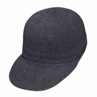 Summer Ladies Straw Cap Dark Blue