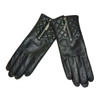 Leather Quilted Gloves  Guy Laroche 98865  Black