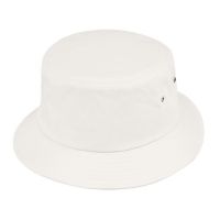 Summer Bucket Cotton Hat White