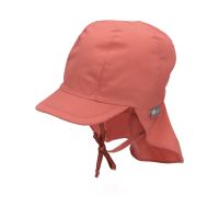 Summer Cotton Cap With Neck Cover And UV Protection Sterntaler Peach