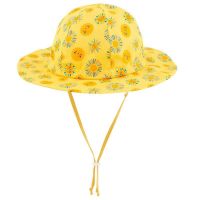 Summer Cotton Hat With UV Protection Sunshine Stephen Joseph Yellow