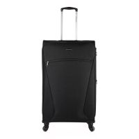 Large Soft Luggage 4 Wheels Diplomat Praga 77 x 45 x 29 cm Black