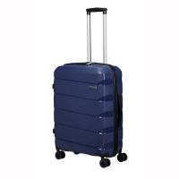 Βαλίτσα σκληρή μεσαία μπλε με 4 ρόδες American Tourister Air Move Luggage Spinner 66 cm Midnight Navy