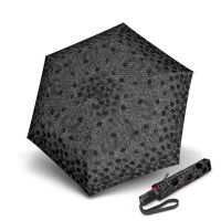 Automatic Open - Close Folding Umbrella Knirps T.200 Duomatic Shirley Black