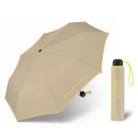 Ομπρέλα σπαστή μονόχρωμη χειροκίνητη μπεζ με ρέλι United Colors of Benetton Folding Manual Umbrella Pale Khaki
