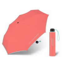 Ομπρέλα σπαστή μονόχρωμη χειροκίνητη ροζ με ρέλι United Colors of Benetton Folding Manual Umbrella Siesta