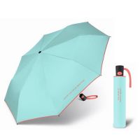 Ομπρέλα σπαστή αυτόματη σιέλ με ρέλι United Colors Of Benetton Mini AC Folding Umbrella Polynya