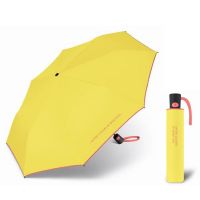 Ομπρέλα σπαστή αυτόματη κίτρινη με ρέλι United Colors Of Benetton Mini AC Folding Umbrella Lemmon Verbena