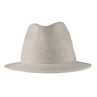 Summer Linen Hat Fedora Crushable Ecru