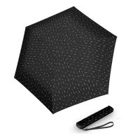 Ομπρέλα mini σπαστή μονόχρωμη μαύρη Knirps US.050 Ultra Light Slim Manual Folding Umbrella Rain Black