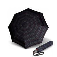 Automatic Open - Close Folding Umbrella Knirps T.200 Duomatic Check Black