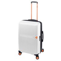 Medium Hard Expandable Luggage With 4 Wheels Dielle 140 4W 60 cm White