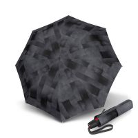Automatic Open - Close Folding Umbrella Knirps T.200 Ecorepel Duomatic Medium Clear Stone